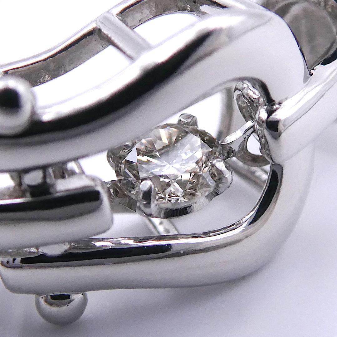 リング Pt900/950 ダイヤモンド0.10ct サイズフリー