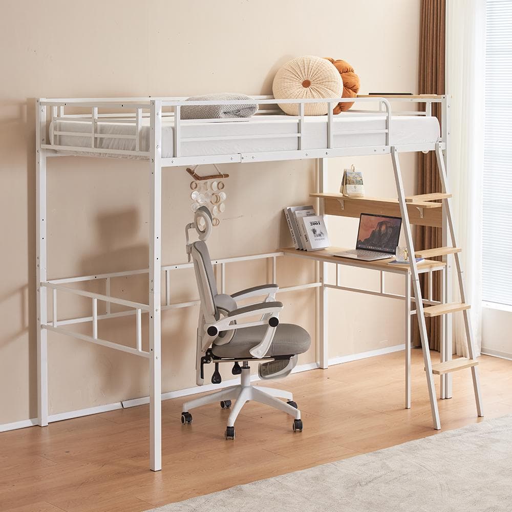 システムベット ロフトベッド S・シングルコンセント・デスク付き　2COLOR