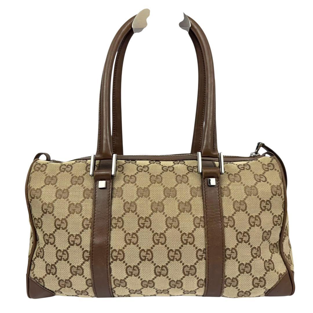 GUCCI グッチ GGキャンバス ミニボストンバッグ 肩掛け ベージュ 保存袋