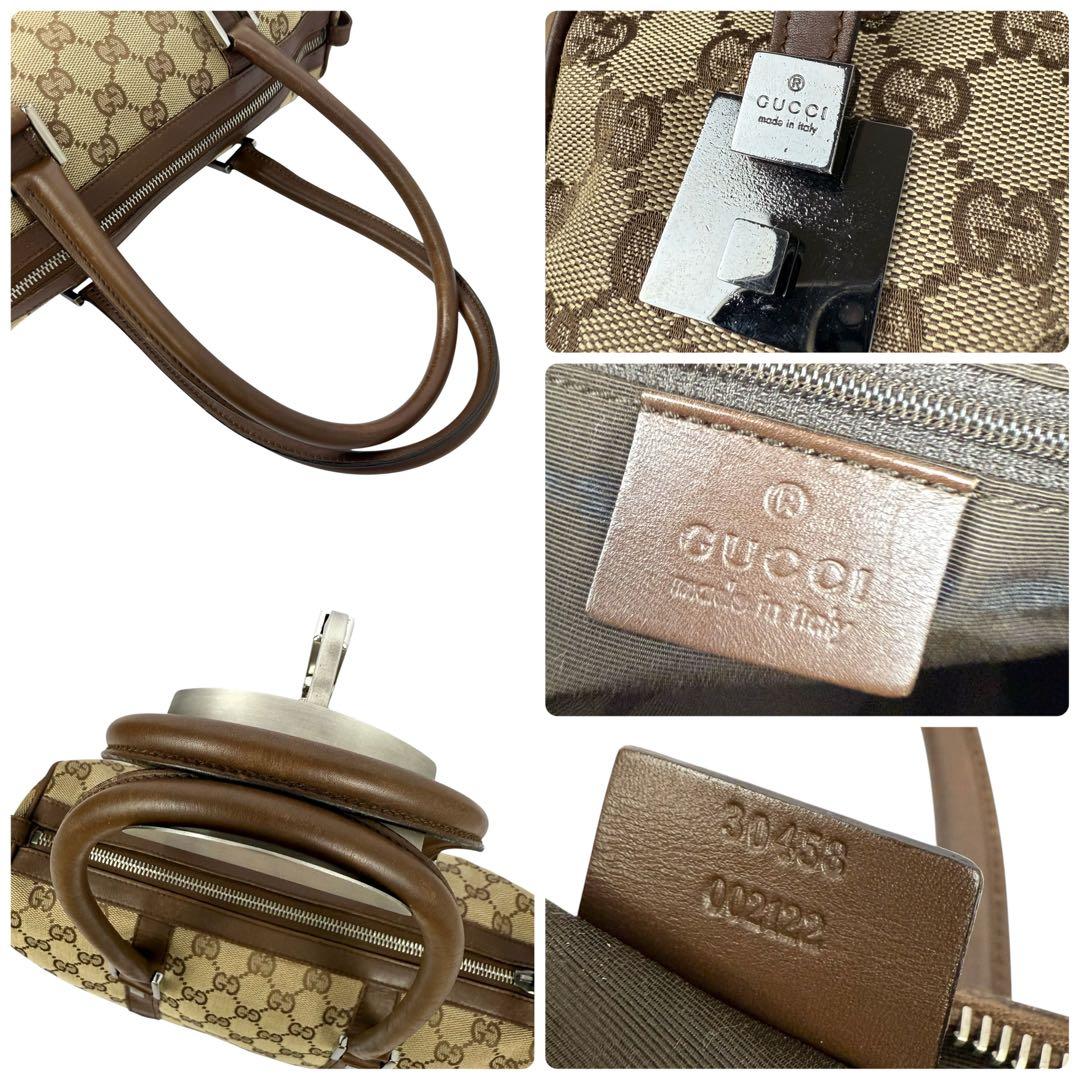 GUCCI グッチ GGキャンバス ミニボストンバッグ 肩掛け ベージュ 保存袋