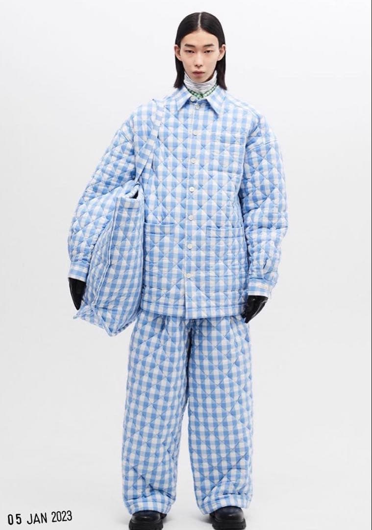 TSTS キルティング ギンガム ジップ トートバッグ