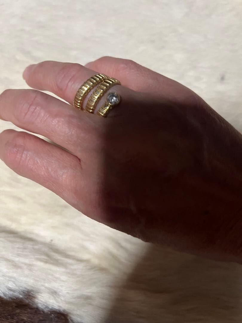 18K ダイヤ0.56ct 11号〜13号　トゥボカス風　スネーク　イタリア購入