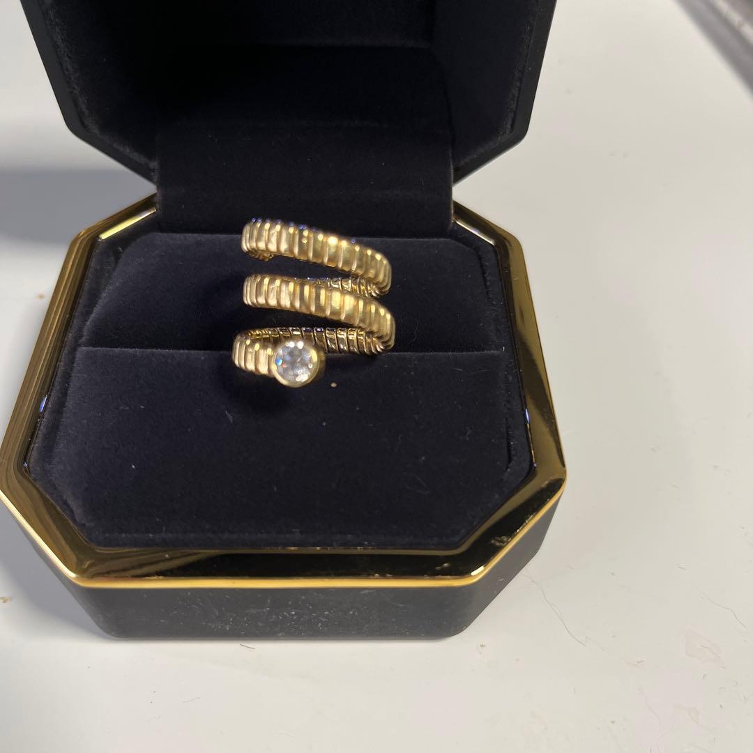 18K ダイヤ0.56ct 11号〜13号　トゥボカス風　スネーク　イタリア購入