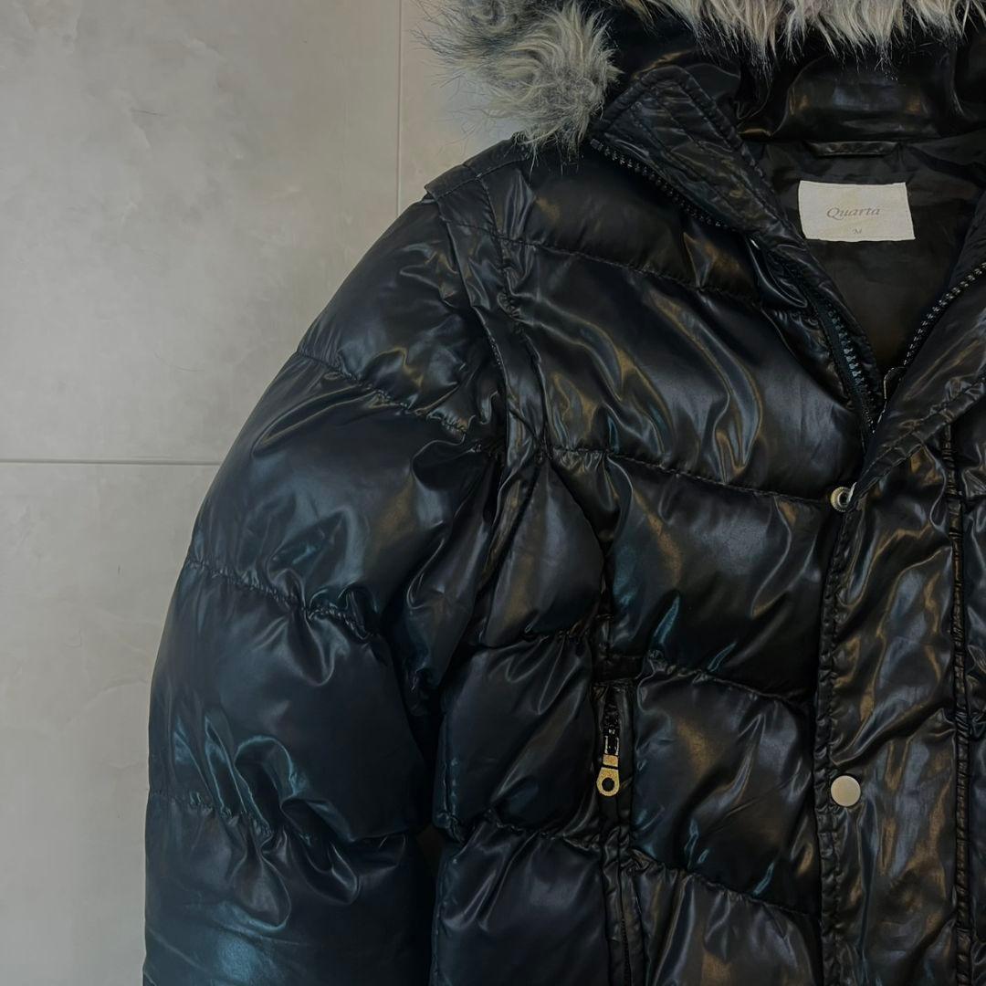 00's アーカイブ 3way中綿ジャケット ブラック y2k 光沢　M