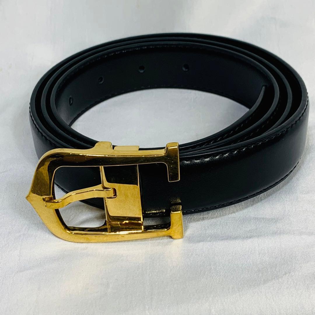 美品　カルティエ アルディロン Cアロンジェ レザー　ゴールド　黒