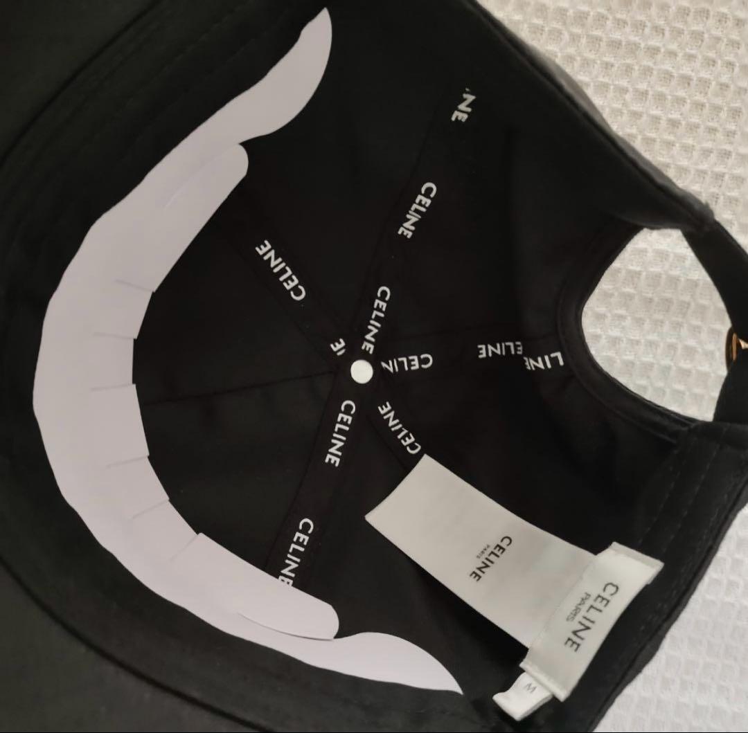 【未使用品】CELINE ブラック ロゴキャップ