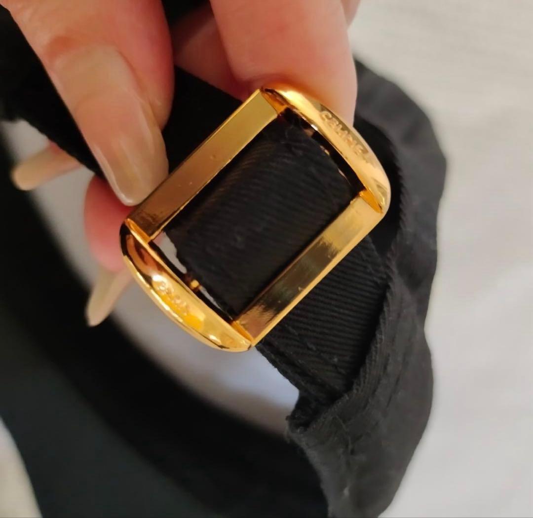 【未使用品】CELINE ブラック ロゴキャップ