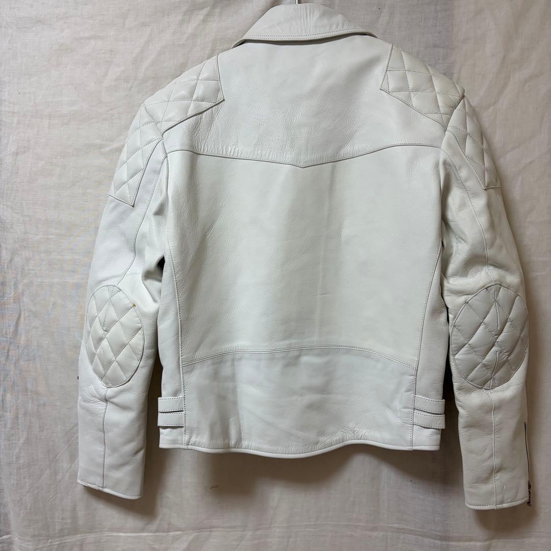 ロンジャン　パテッドライダース　レッドキルティング　白