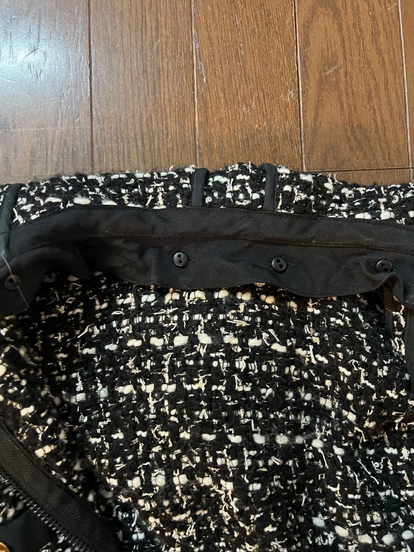 ツイードフード付きジャケット