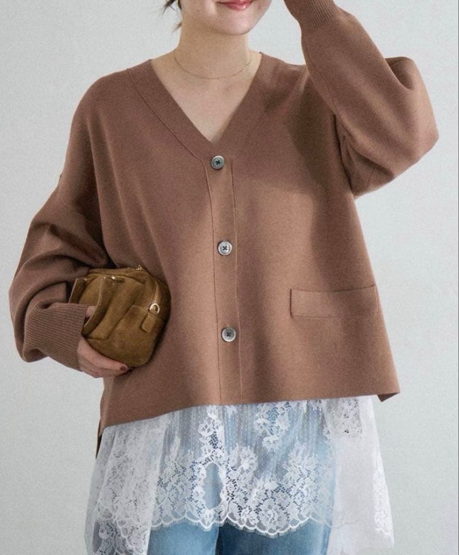 IENA イエナ ショートカーディガン キャメル 定価20,900円 試着のみ