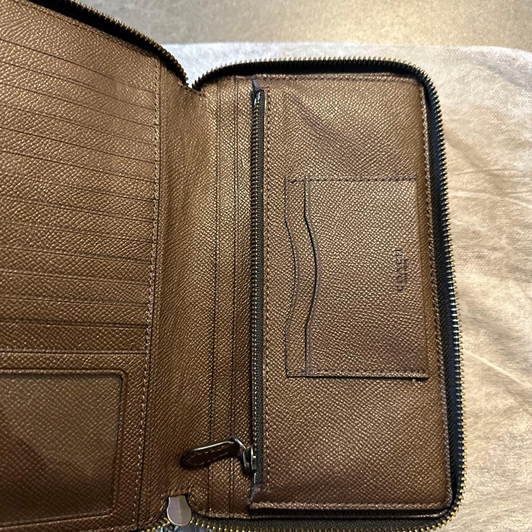 ダブル ジップ トラベル オーガナイザー シグネチャー レザー