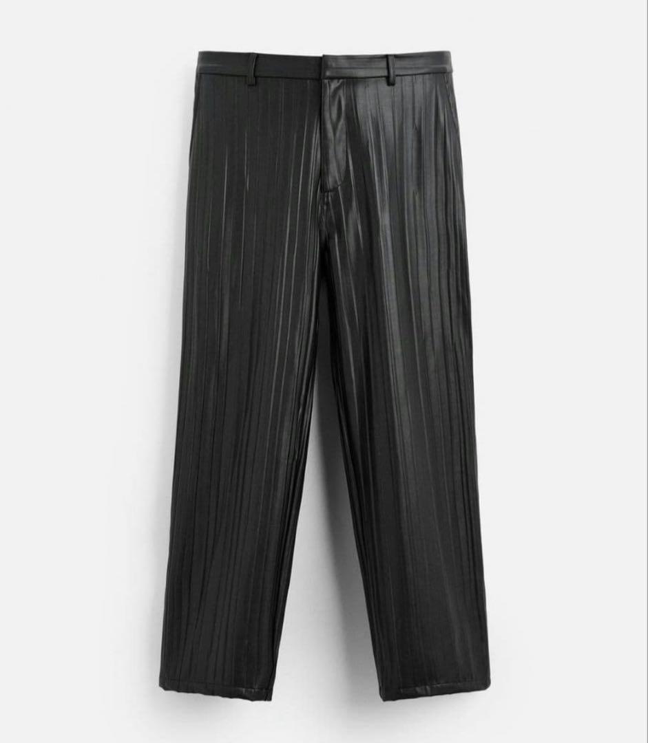 ⭐️最終お値下げ⭐️ ZARA プリーツフェイクレザージャケット&パンツ セット