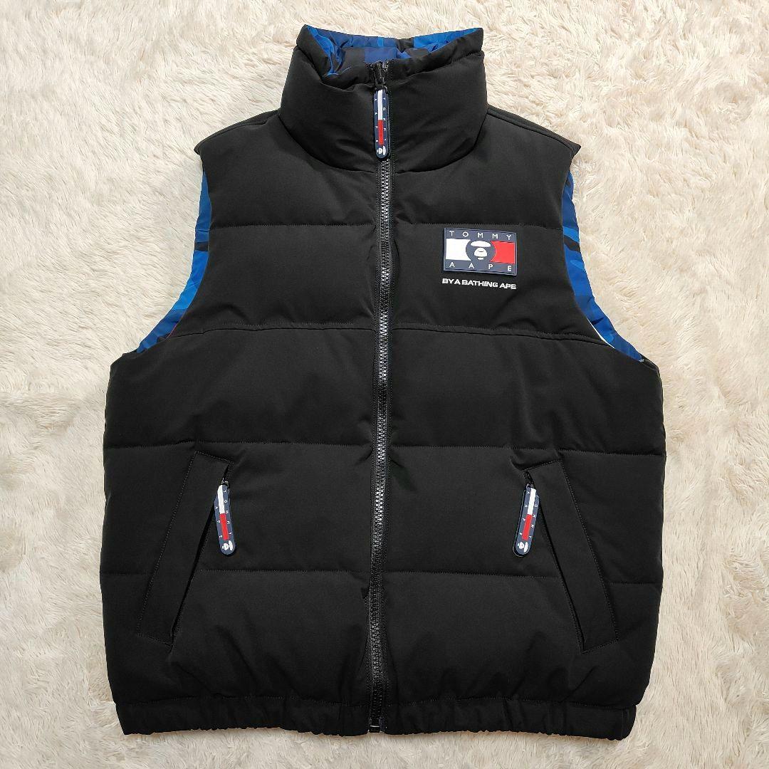 希少品✨新品級✨L相当✨エイプ トミー コラボ リバーシブル 中綿ベスト