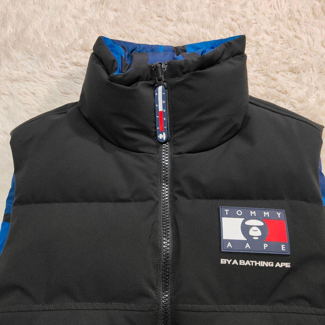 希少品✨新品級✨L相当✨エイプ トミー コラボ リバーシブル 中綿ベスト