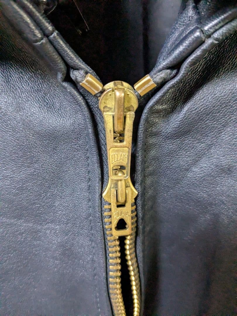 70s~80s フランス軍　パイロット　レザー フライトジャケット