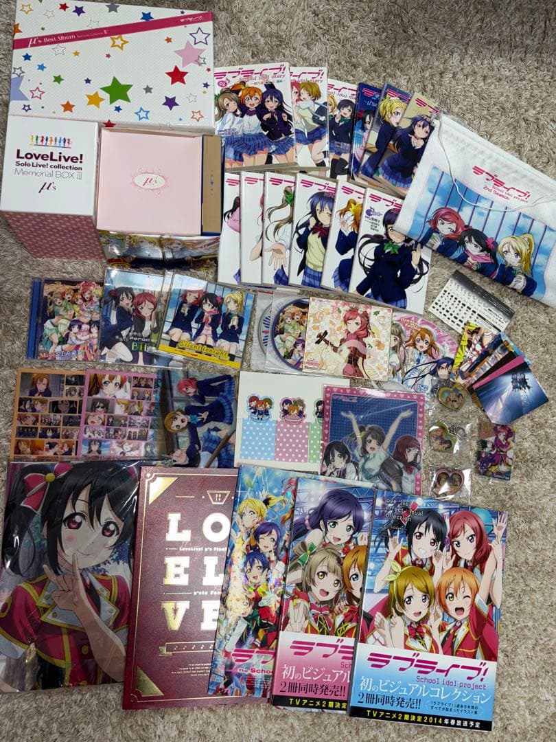 ラブライブ! μ’s グッズ まとめ売り 本 クロス タペストリー CD 引退