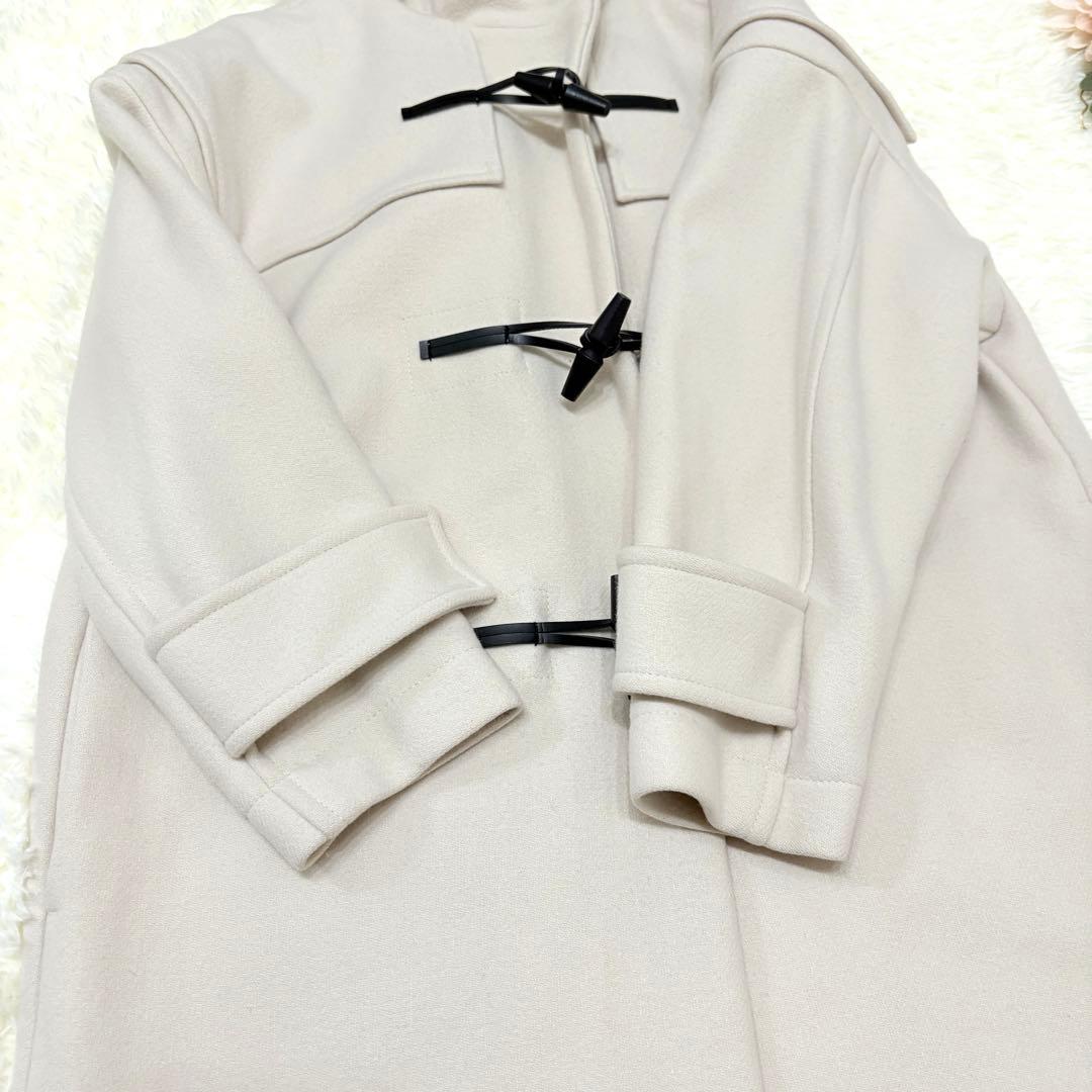 uncrave アンクレイヴ メルトン ダッフルコート M相当　白　ロング