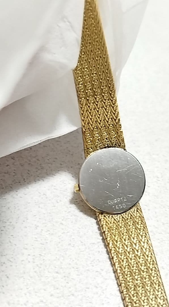 【極美品】OMEGA クォーツ 【GF 金張りケース／金張りメッシュベルト】
