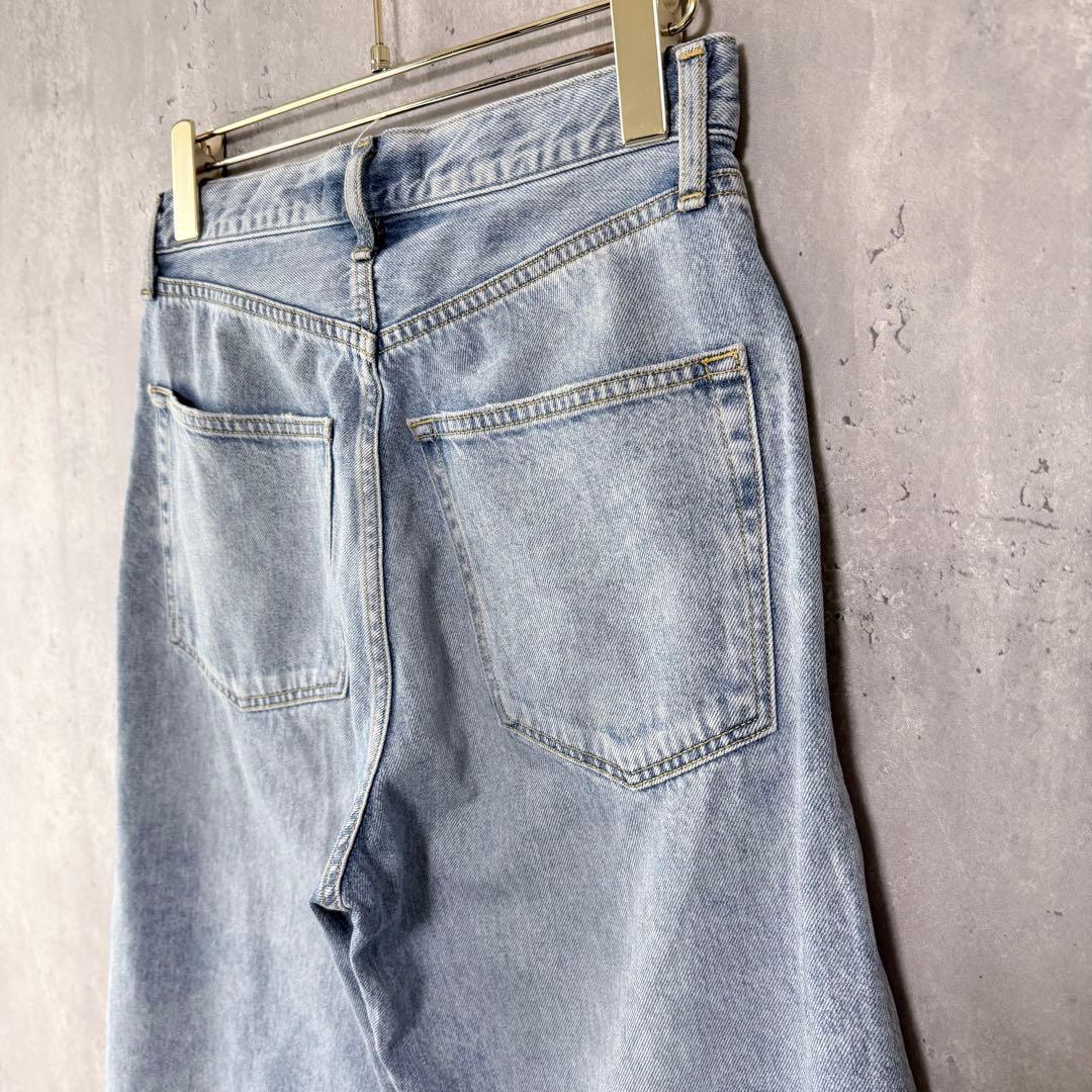 ウィムガゼット Whim Gazette ラインカーブデニム パンツ ブルー