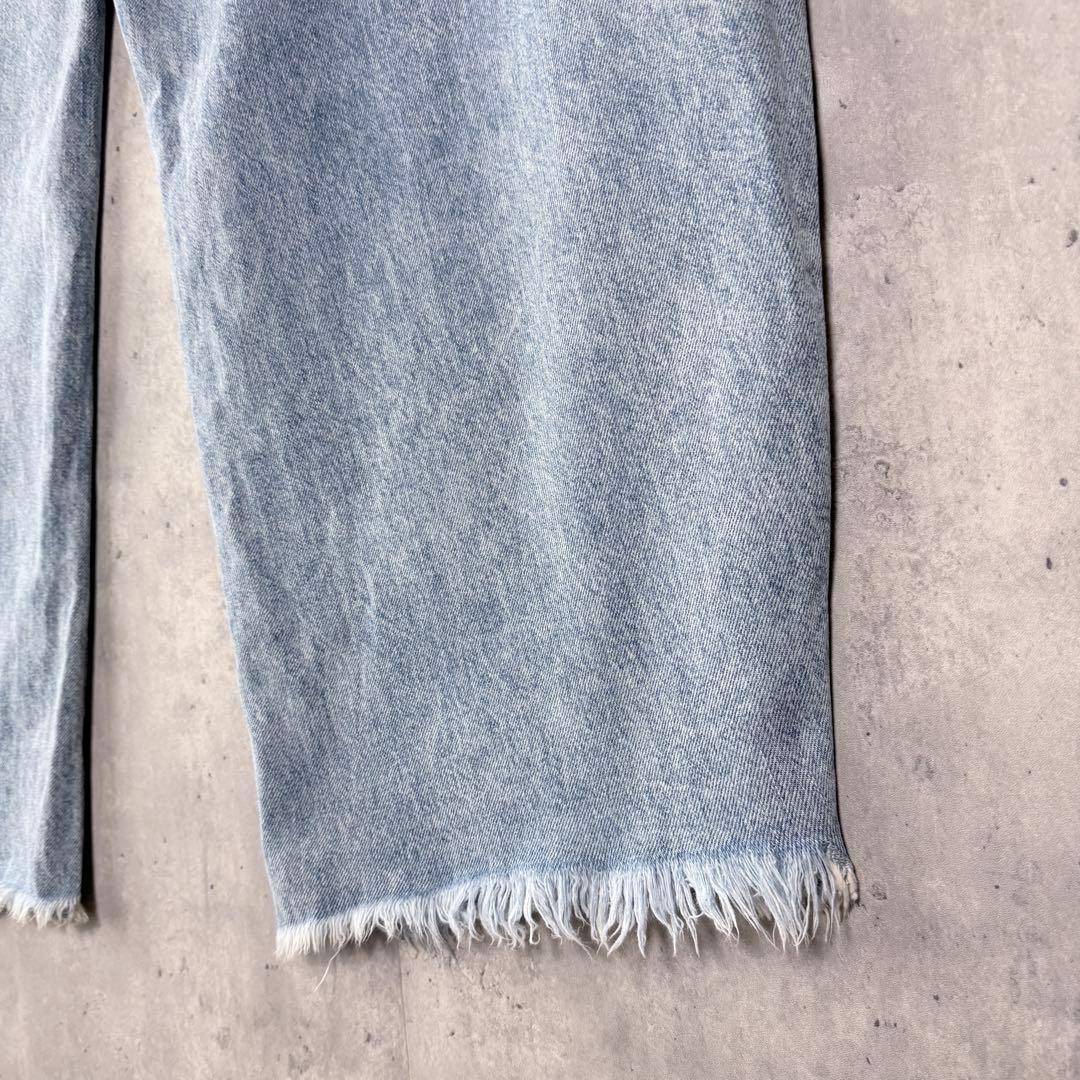 ウィムガゼット Whim Gazette ラインカーブデニム パンツ ブルー