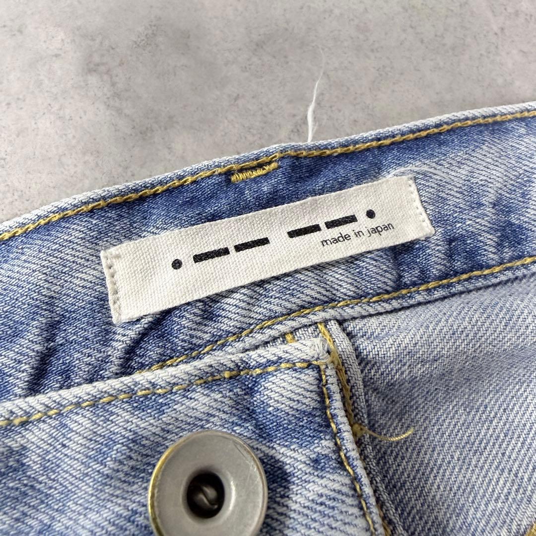 ウィムガゼット Whim Gazette ラインカーブデニム パンツ ブルー