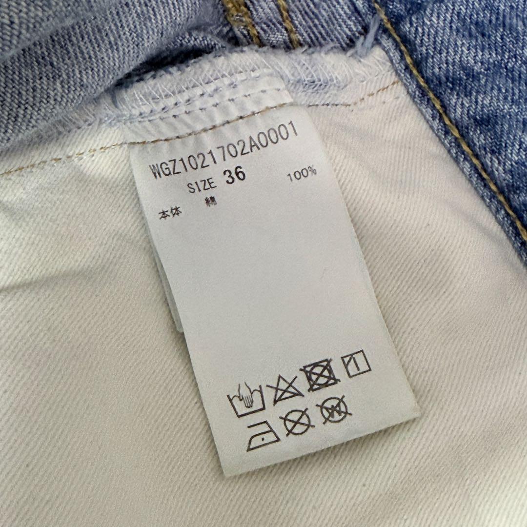 ウィムガゼット Whim Gazette ラインカーブデニム パンツ ブルー