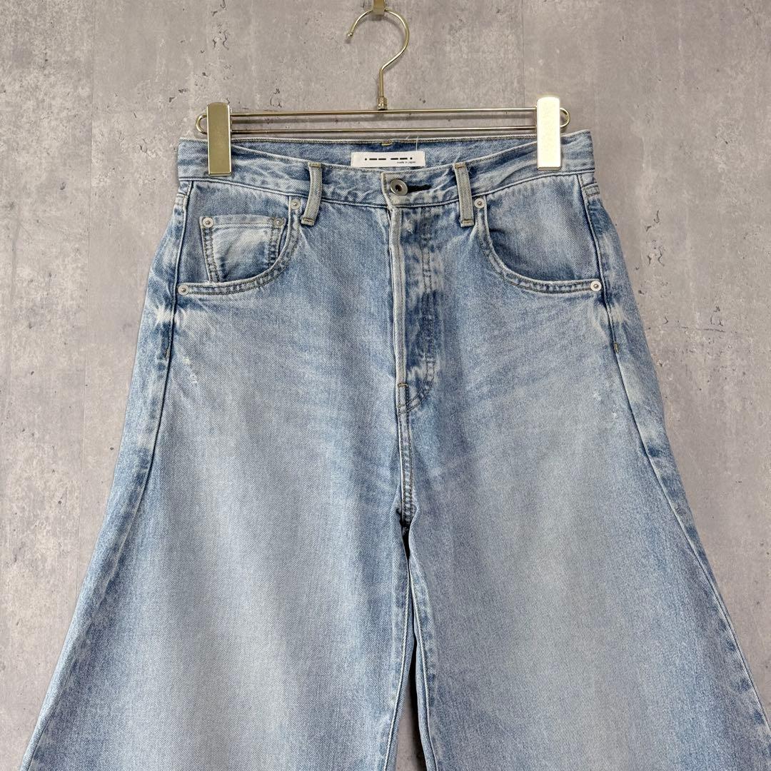 ウィムガゼット Whim Gazette ラインカーブデニム パンツ ブルー