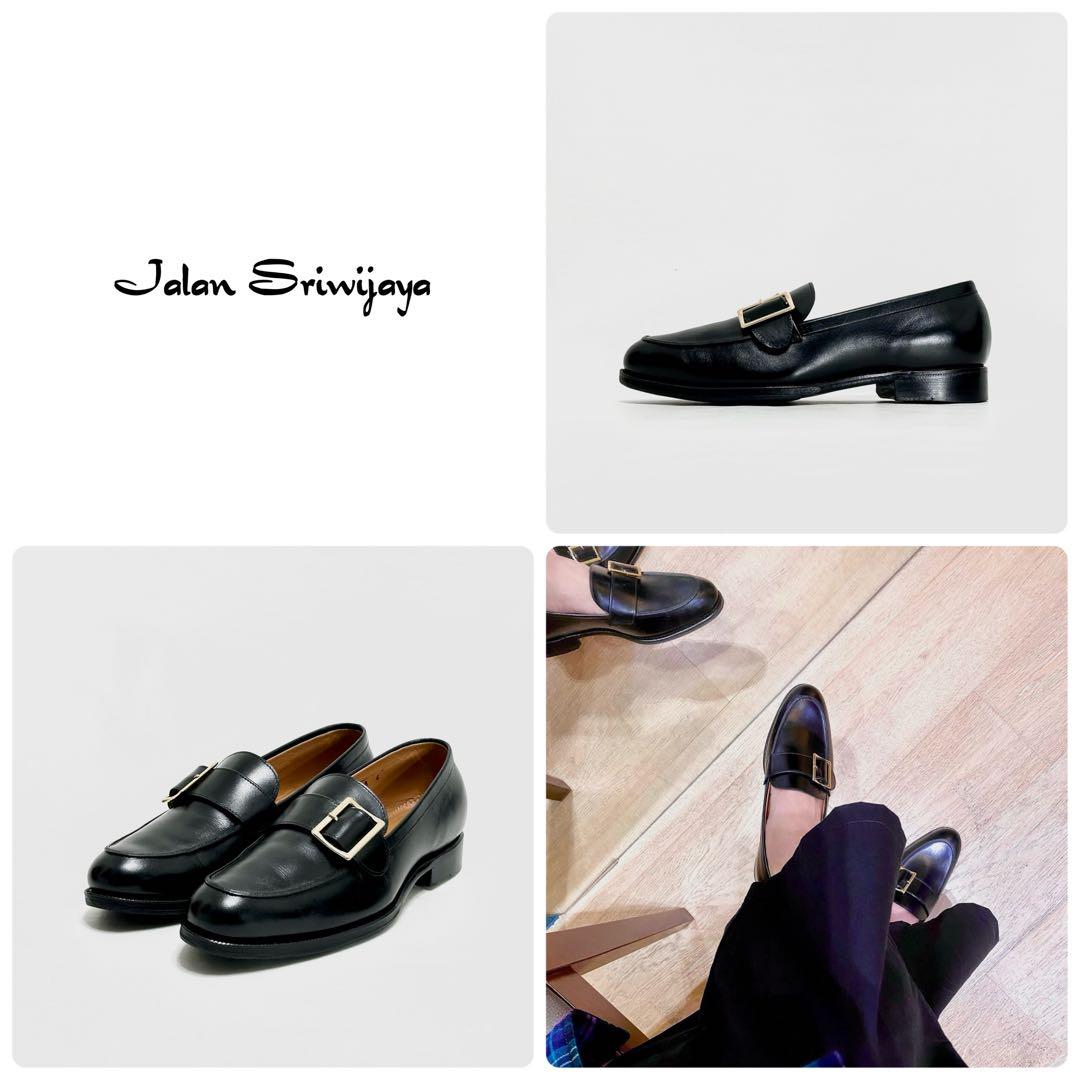 ■裏張り新品 定4万 ジャランスリワヤ 4 23 36 ローファー 黒 バックル