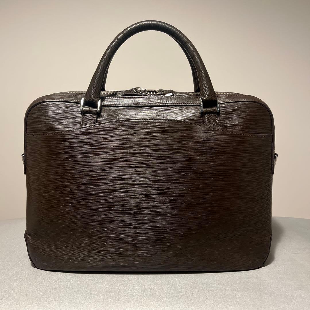 ペッレモルビダキャピターノ 2室タイプ 2way ブリーフケース茶ブラウン干場