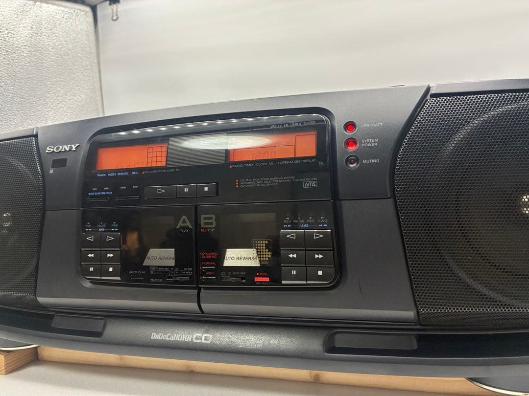 【カセット以外動作】SONY CFD-700 DoDeCaHORN バブルコンポ