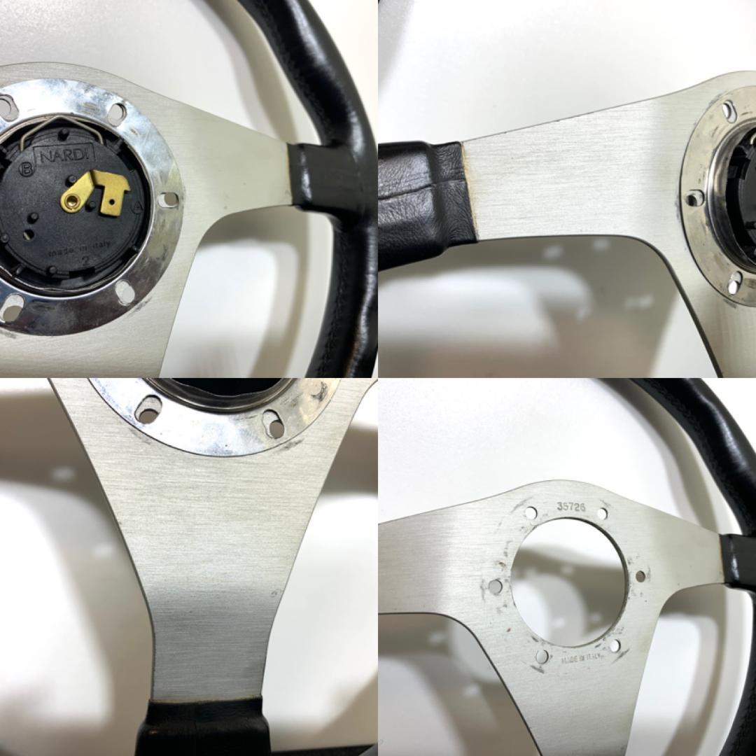 ナルディ ガラ3 タイプ0 レザー ホーンボタン付 FET刻印あり 良品 旧車