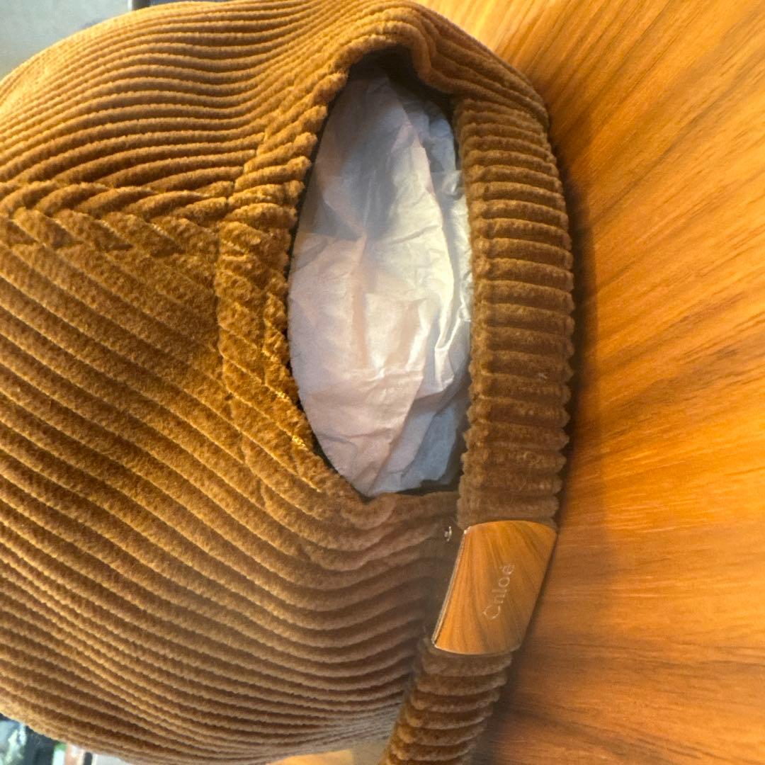 Chloé コーデュロイキャップ ブラウン