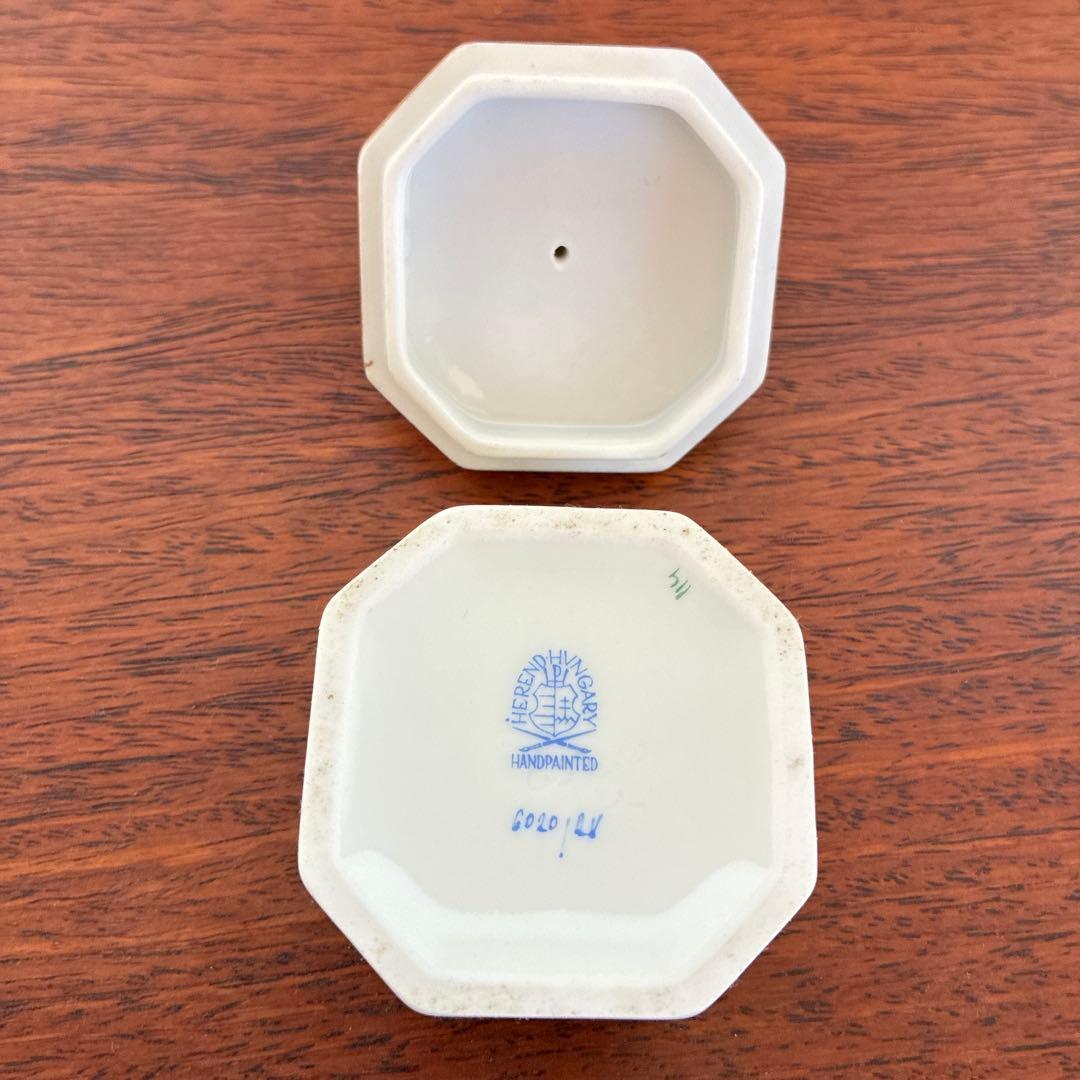 ヘレンド ボンボニエール アボニーグリーン うさぎ