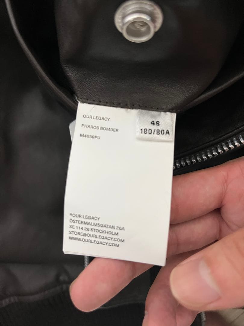 ジャケット・アウター OUR LEGACY PHAROS BOMBER jacket 46