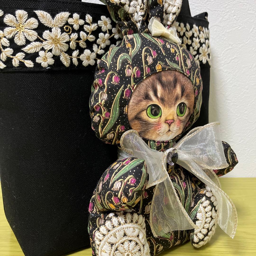 ゆ*ら様 コヤンイサムチョン　リバティ　インド刺繍リボン　帆布　Dカン横33縦2