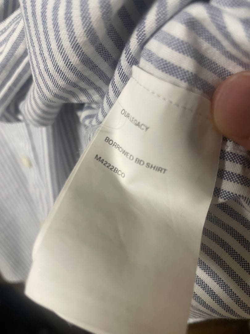 OUR LEGACY ストライプ長袖シャツ