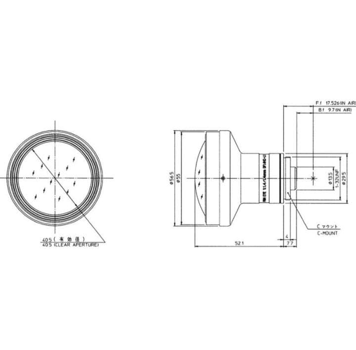 FUJIFILM DF1.4HC-L1 1.4 mm 1/2\"C 魚眼レンズ