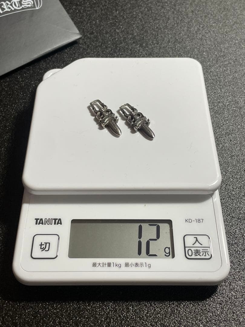 【正規品】クロムハーツ ダガーチャーム 2点セット シルバー付属品あり