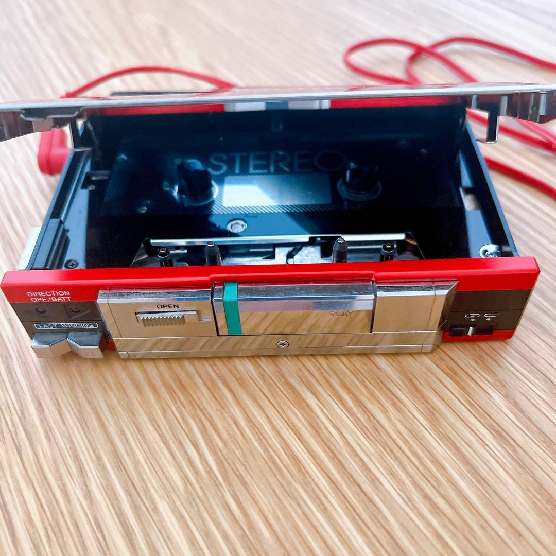 激レア SANYO JJ-P1 カセットプレーヤー レッド