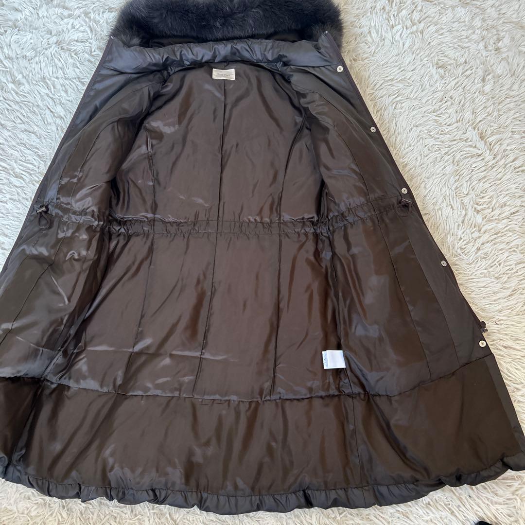 専用　ローズティアラ　ロングダウンコート　XL フォックス　ビジュー　42