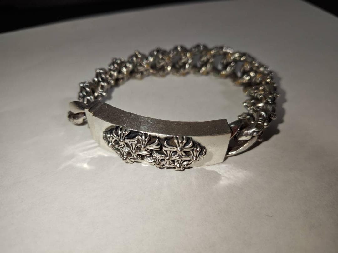 フローラルクロスIDブレスレット / ファンシーチェーン