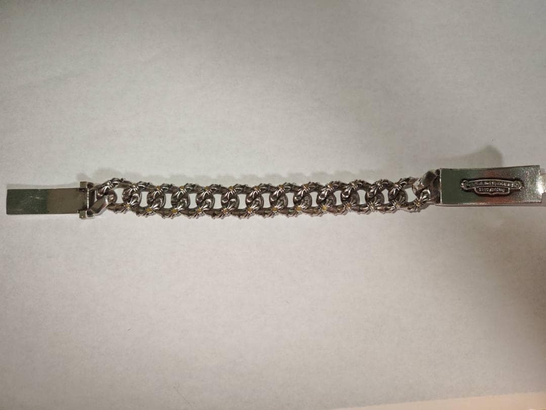 フローラルクロスIDブレスレット / ファンシーチェーン