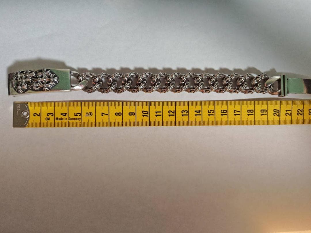 フローラルクロスIDブレスレット / ファンシーチェーン