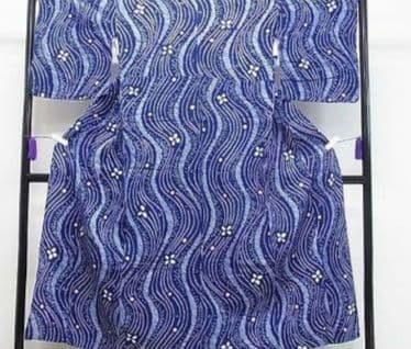 浴衣　有松鳴海絞り　伝統工芸品　流水花文　綿　逸品