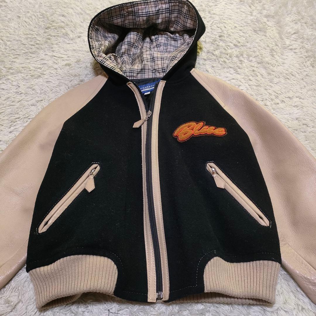 BURBERRY ジャケット レザー ノバチェック ウール 希少 バーバリー