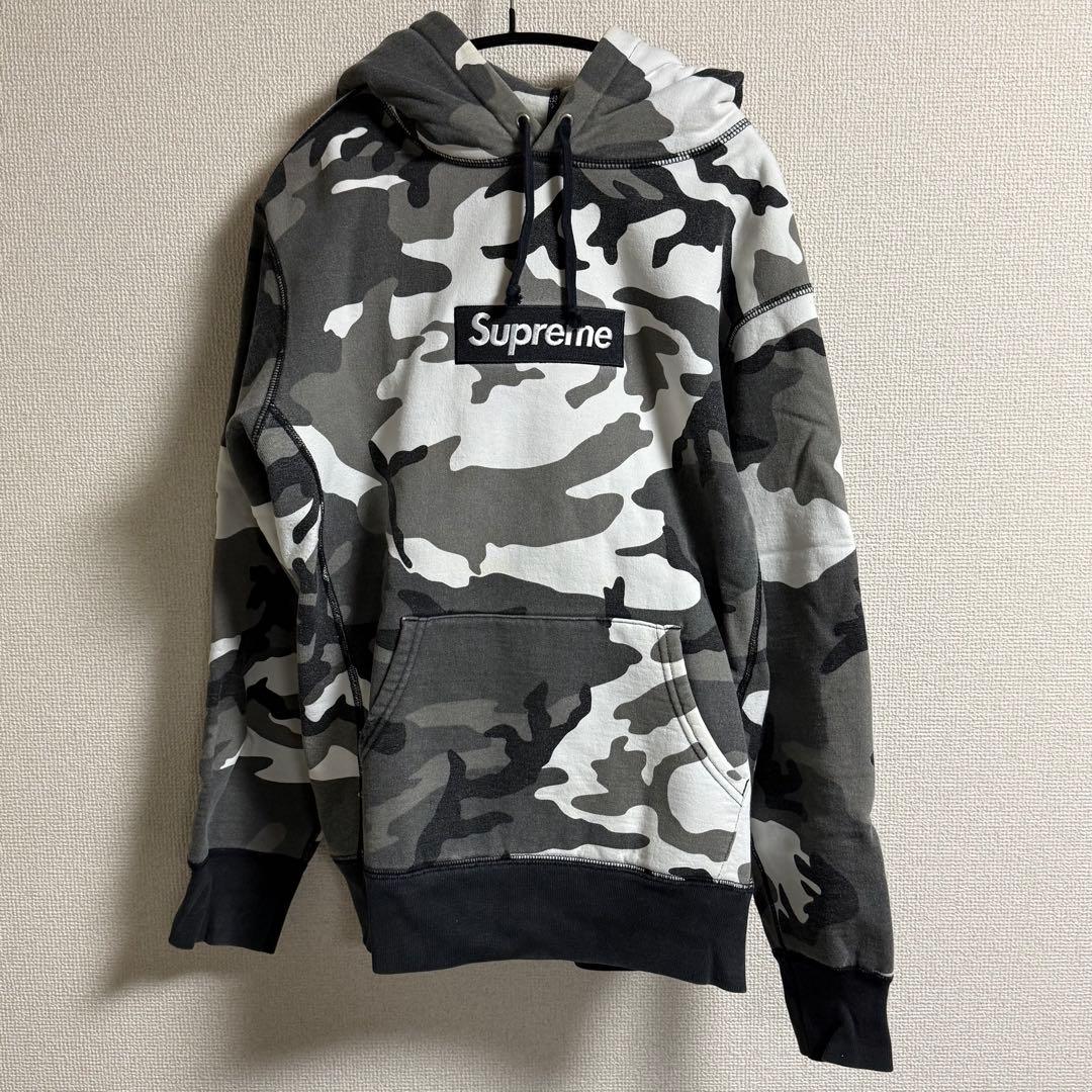 K*y様 レア Supreme box logo Hooded camo パーカ