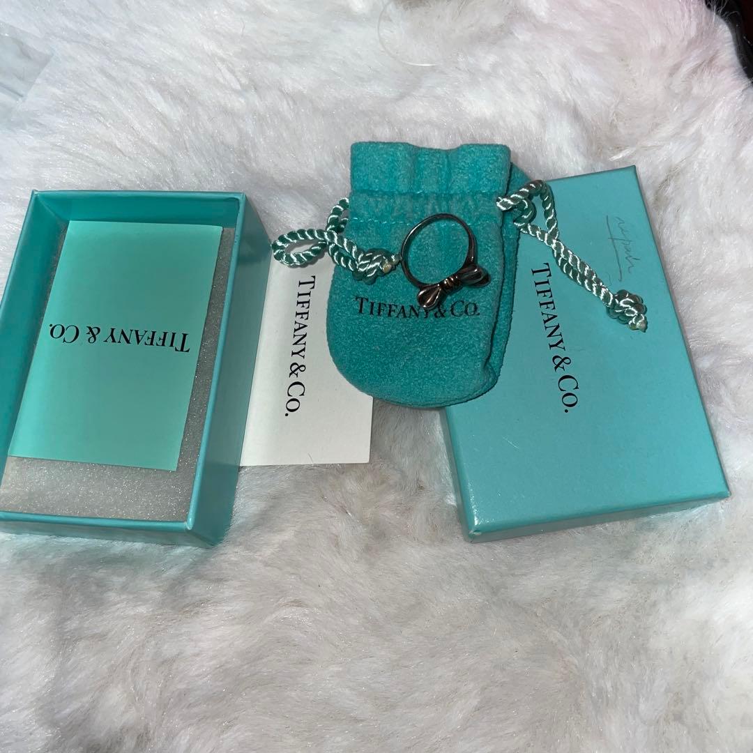 Tiffany & Co. リボンリング 925/750 3.7g サイズ5