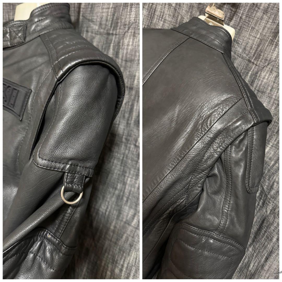 定価115500円 DIESEL 牛革　カウレザー　シングルライダース　S 黒