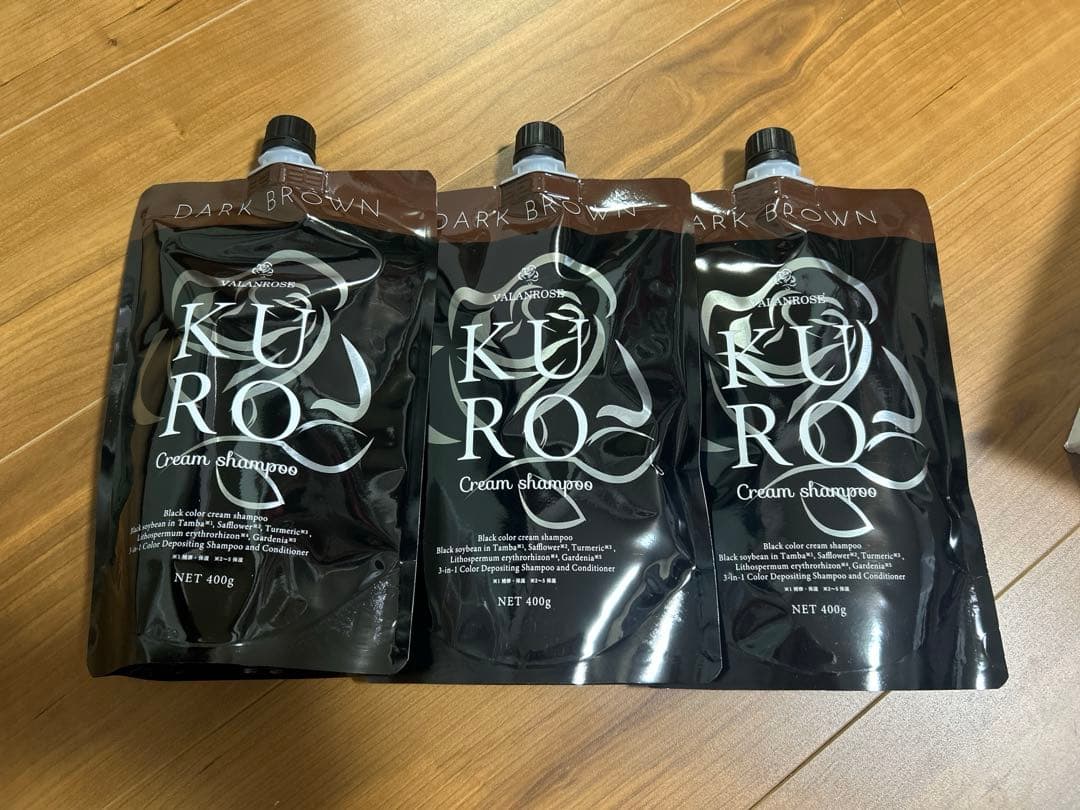 KURO クロクリームシャンプー ダークブラウン 400g