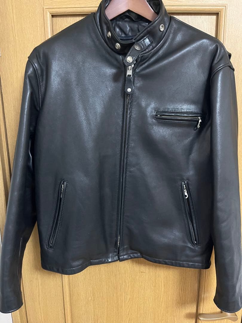 Schott ショット 141 シングルライダース ブラック サイズ:42